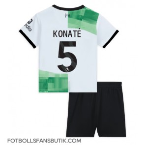 Liverpool Ibrahima Konate #5 Replika Bortatröja Barn 2023-24 Kortärmad (+ Korta byxor)